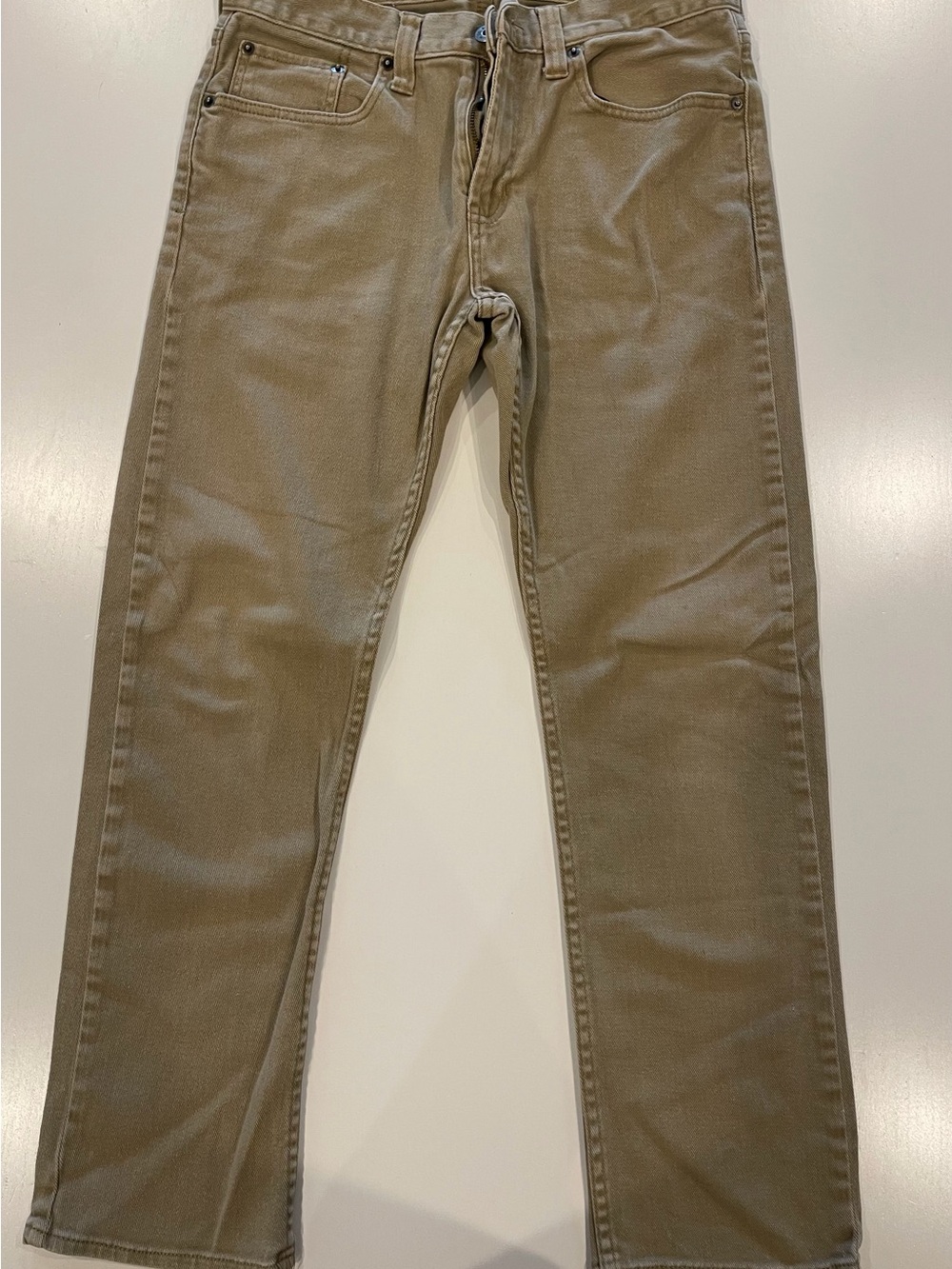 Bullhead Men's Slim Straight Jeans in Khaki Green
